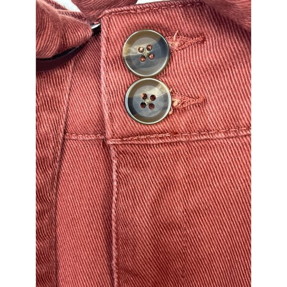 A New Day Rust Red Belted High Rise Straight Jeans Size 6 Fall Casual - Picture 7 of 7